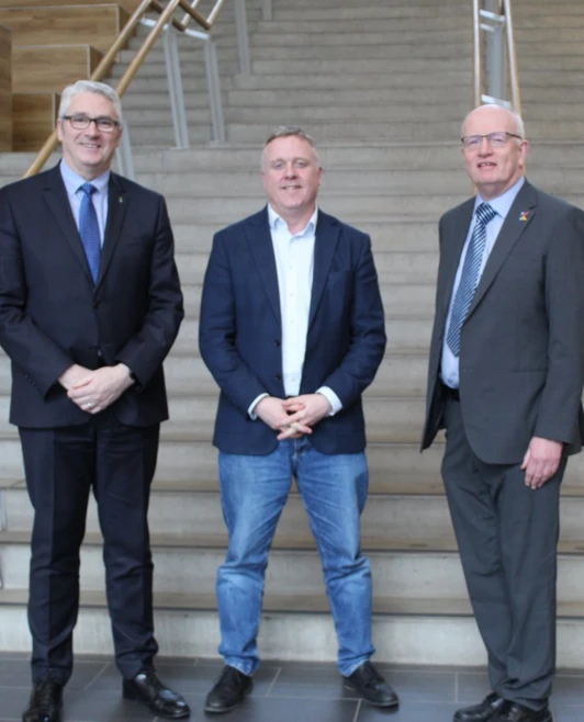 Bob Doris MSP With Derek Smeall And Ian Patrick Bob Doris MSP With Derek Smeall And Ian Patrick